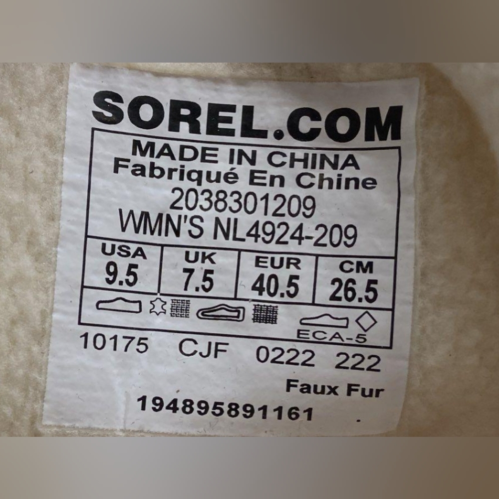 Sorel Evie Cozy Lace Bootie Size 9.5 NWT MSRP $159.95 - Picture 9 of 10